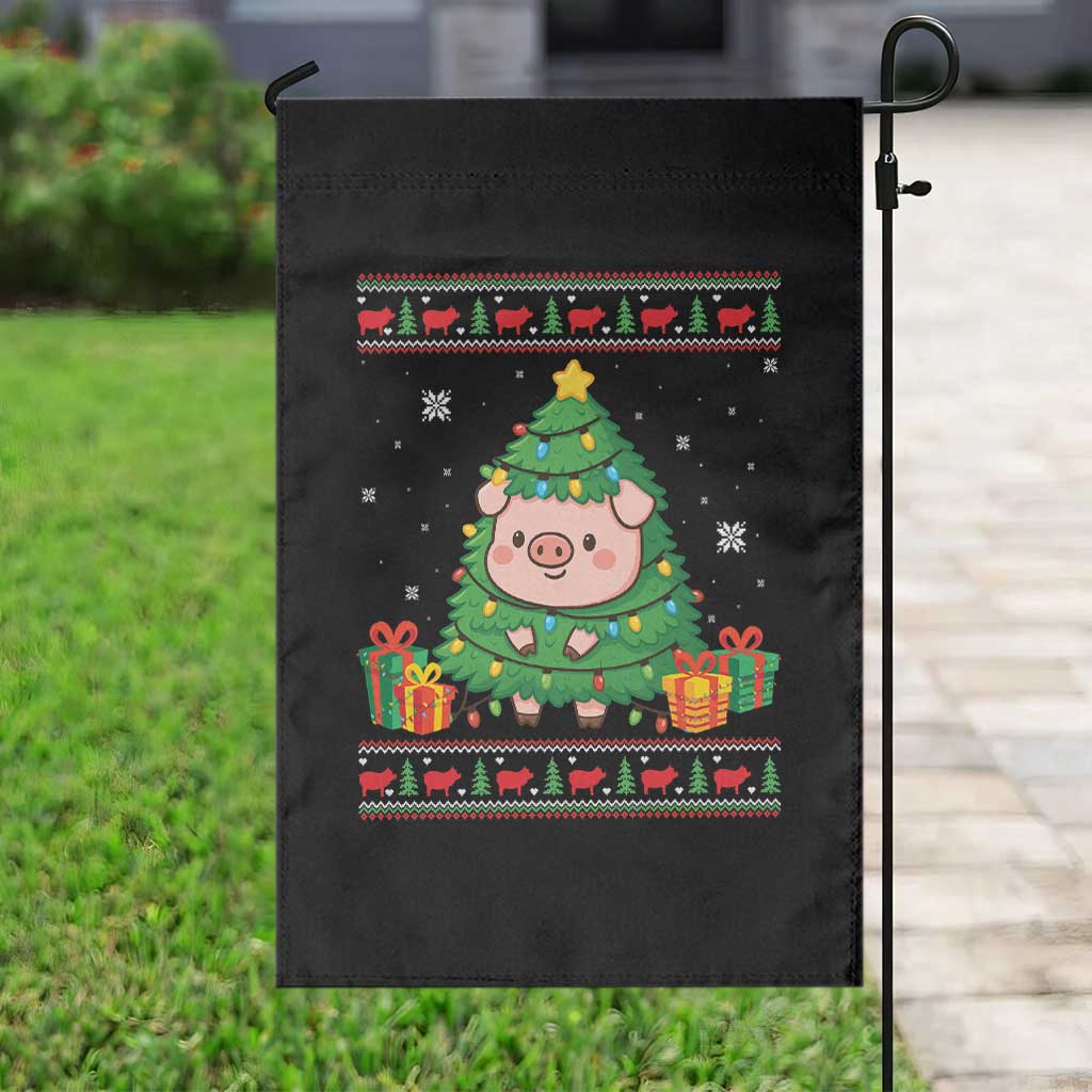 Funny Pig Christmas Tree Ugly Sweater Garden Flag Farm Animal Gift TS12 Print Your Wear