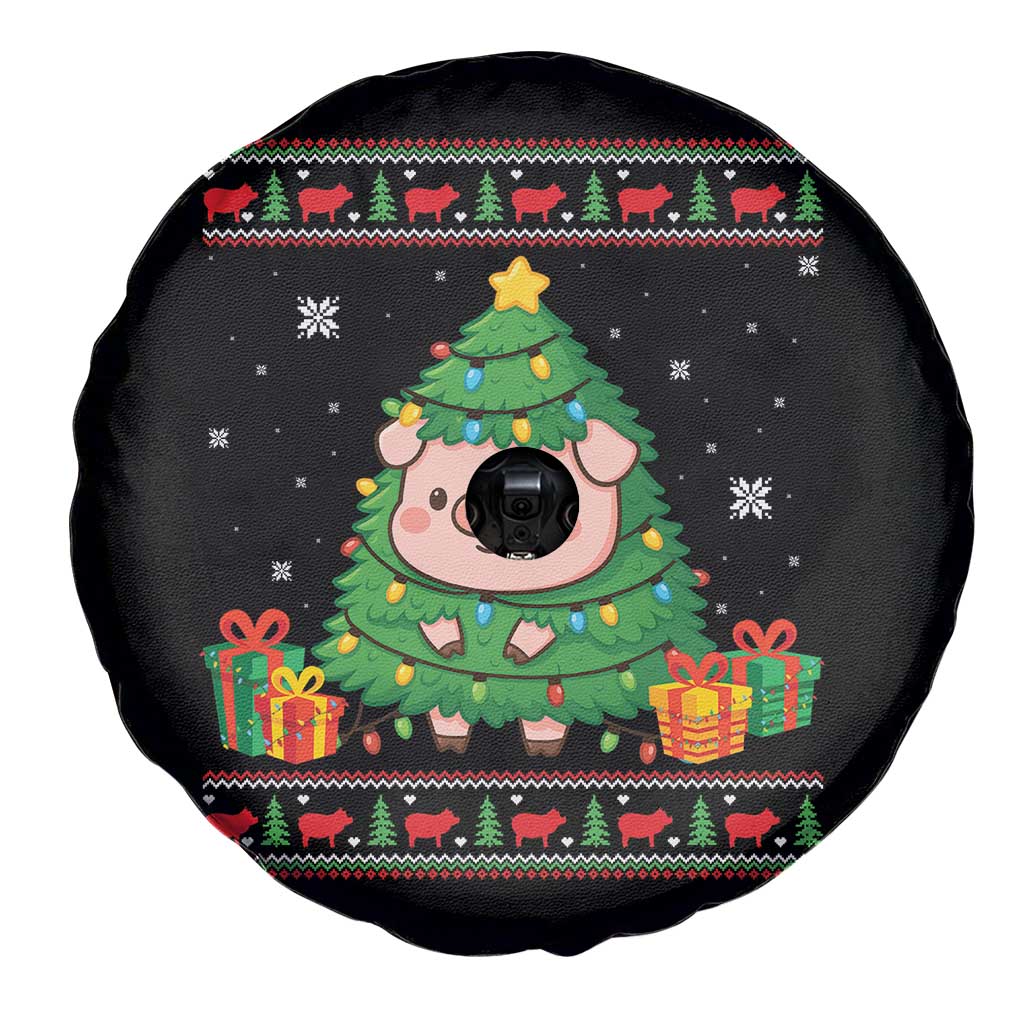 Funny Pig Christmas Tree Ugly Sweater Spare Tire Cover Farm Animal Gift TS12 Print Your Wear