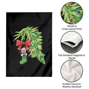 Funny Christmas Pig In Green Hand Naughty Garden Flag Pet Lover Gift TS12 Print Your Wear
