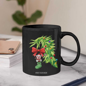 Funny Christmas Pig In Green Hand Naughty Coffee Mug Pet Lover Gift TS12 Print Your Wear