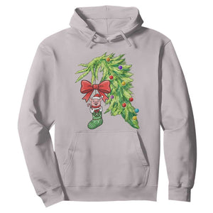 Funny Christmas Pig In Green Hand Naughty Hoodie Pet Lover Gift TS12 Ice Gray Print Your Wear