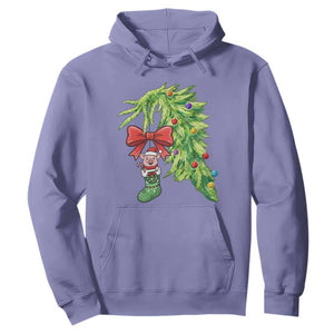 Funny Christmas Pig In Green Hand Naughty Hoodie Pet Lover Gift TS12 Violet Print Your Wear