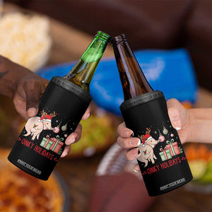 Oinky Holidays 4 in 1 Can Cooler Tumbler Funny Christmas Pig Lover Gift TS12 Print Your Wear