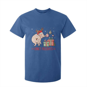 Oinky Holidays T Shirt For Kid Funny Christmas Pig Lover Gift TS12 Royal Blue Print Your Wear