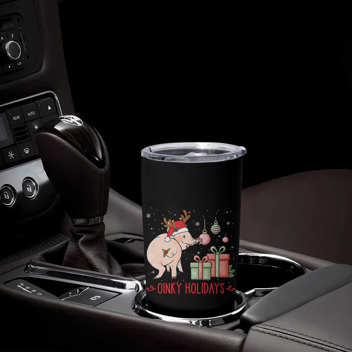 Oinky Holidays Tumbler Cup Funny Christmas Pig Lover Gift TS12 Print Your Wear