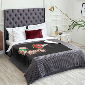 Santa Pig Sleigh Crew Throw Blanket Funny Christmas Pig Lover Gift TS12 Print Your Wear