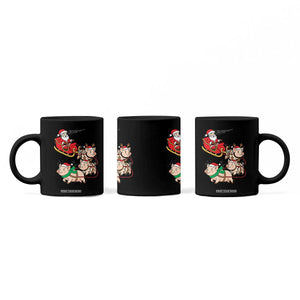 Santa Pig Sleigh Crew Coffee Mug Funny Christmas Pig Lover Gift TS12 Print Your Wear