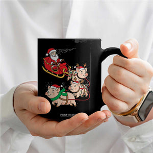 Santa Pig Sleigh Crew Coffee Mug Funny Christmas Pig Lover Gift TS12 Print Your Wear