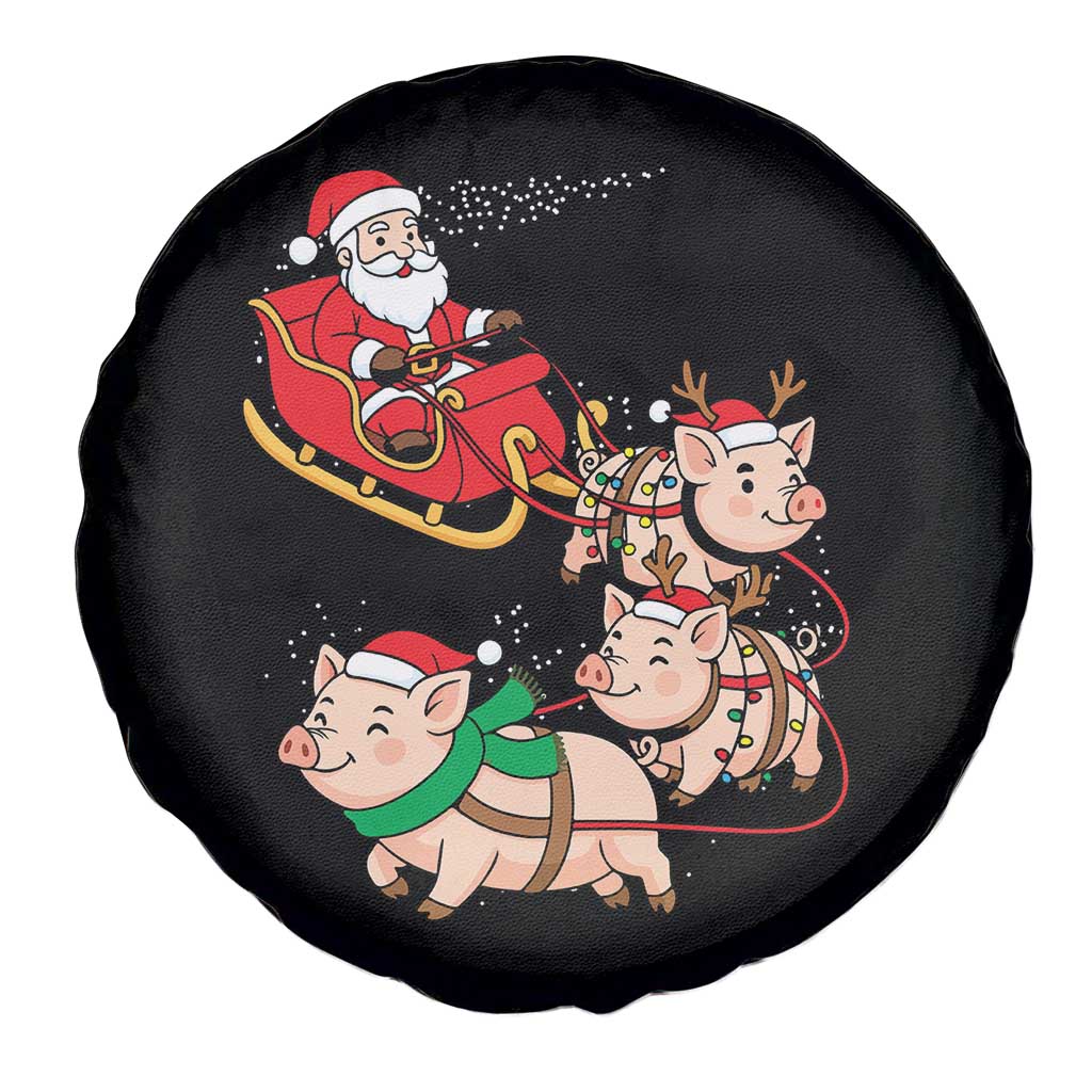 Santa Pig Sleigh Crew Spare Tire Cover Funny Christmas Pig Lover Gift TS12 Print Your Wear