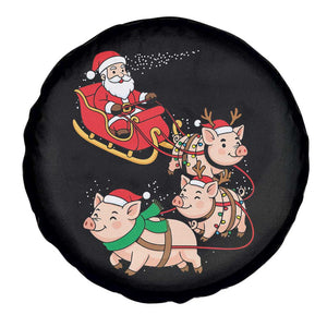 Santa Pig Sleigh Crew Spare Tire Cover Funny Christmas Pig Lover Gift TS12 Print Your Wear