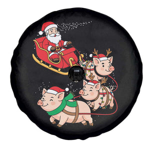 Santa Pig Sleigh Crew Spare Tire Cover Funny Christmas Pig Lover Gift TS12 Print Your Wear