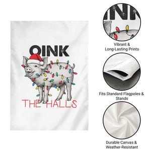 Oink The Halls Garden Flag Funny Christmas Pig Lover Gift TS12 Print Your Wear