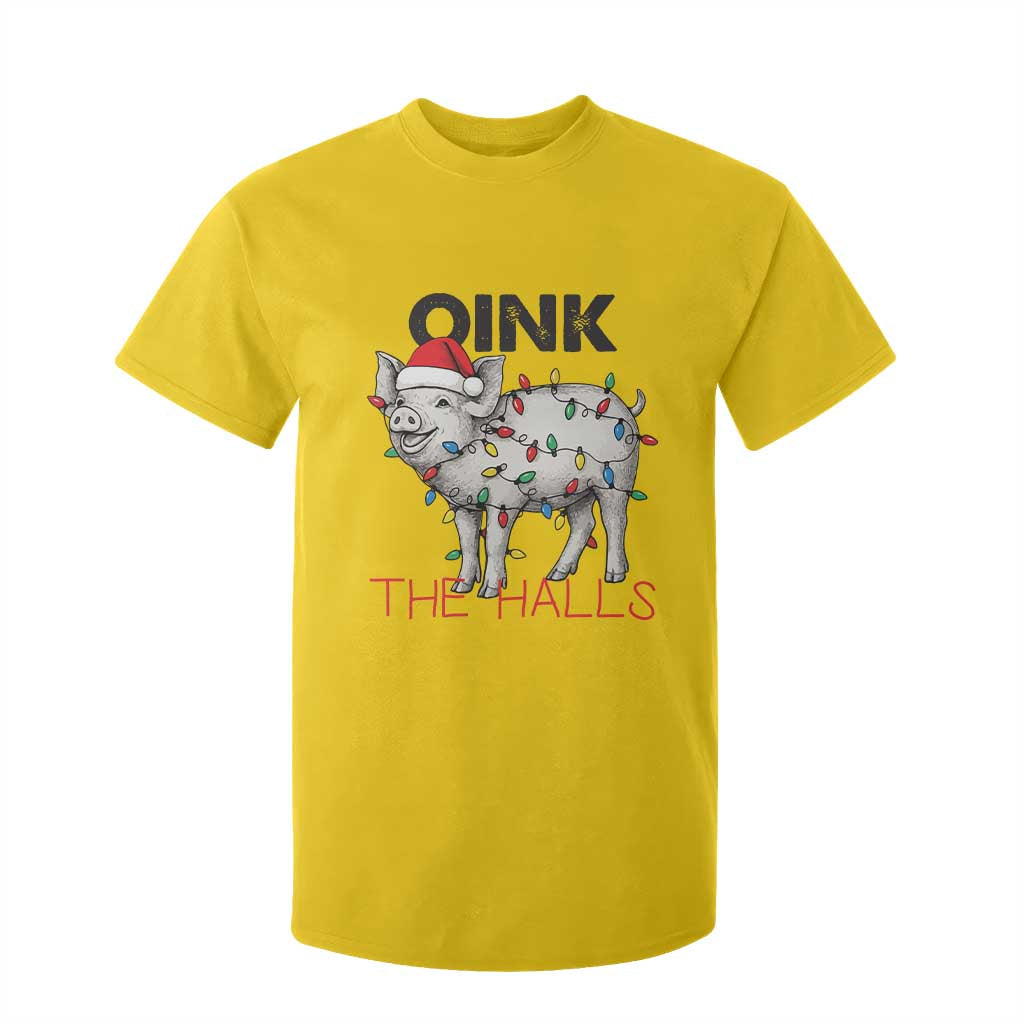 Oink The Halls T Shirt For Kid Funny Christmas Pig Lover Gift TS12 Daisy Print Your Wear