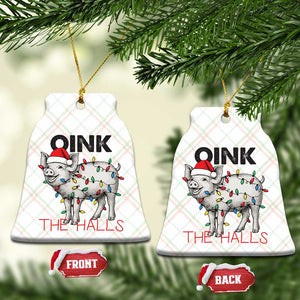 Oink The Halls Ceramic Ornament Funny Christmas Pig Lover Gift TS12 Print Your Wear