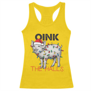 Oink The Halls Racerback Tank Top Funny Christmas Pig Lover Gift TS12 Daisy Print Your Wear