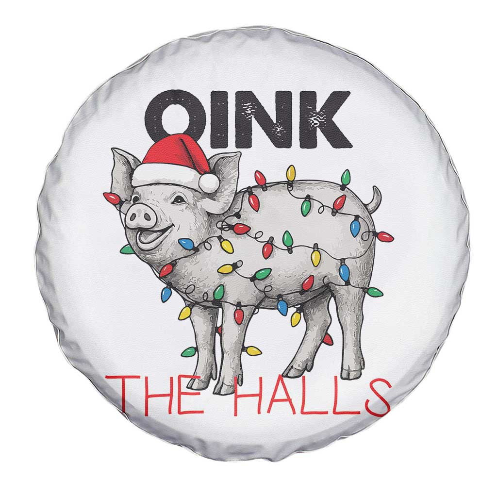 Oink The Halls Spare Tire Cover Funny Christmas Pig Lover Gift TS12 Print Your Wear