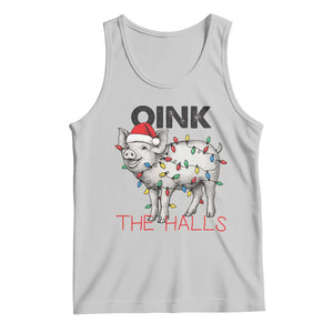 Oink The Halls Tank Top Funny Christmas Pig Lover Gift TS12 Ash Print Your Wear