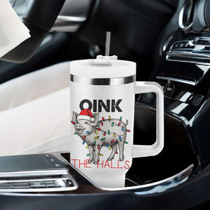 Oink The Halls Tumbler With Handle Funny Christmas Pig Lover Gift TS12 Print Your Wear
