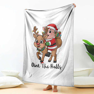 Oink The Halls Throw Blanket Pig Christmas Farm Life Gift TS12 Print Your Wear
