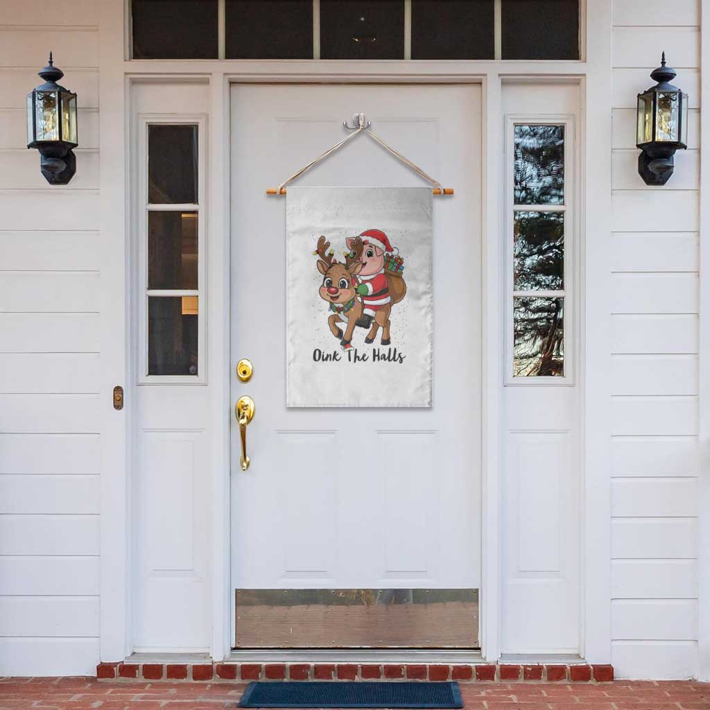 Oink The Halls Garden Flag Pig Christmas Farm Life Gift TS12 Print Your Wear