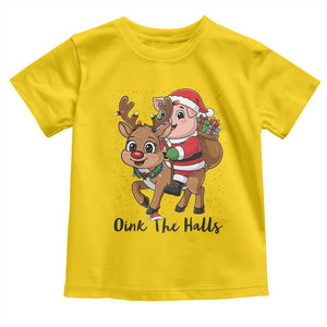 Oink The Halls Toddler T Shirt Pig Christmas Farm Life Gift TS12 Daisy Print Your Wear