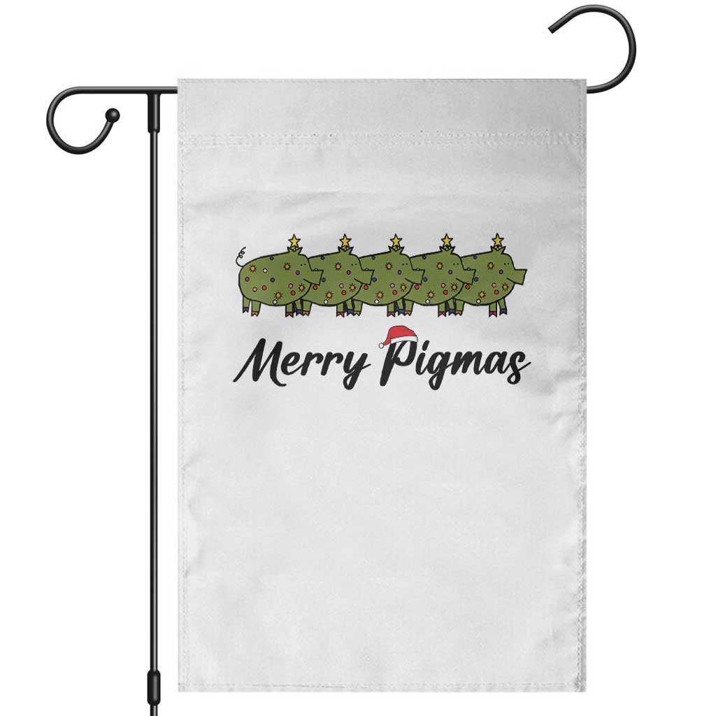Merry Pigmas Garden Flag Holiday Gift For Pig Lovers TS12 White Print Your Wear