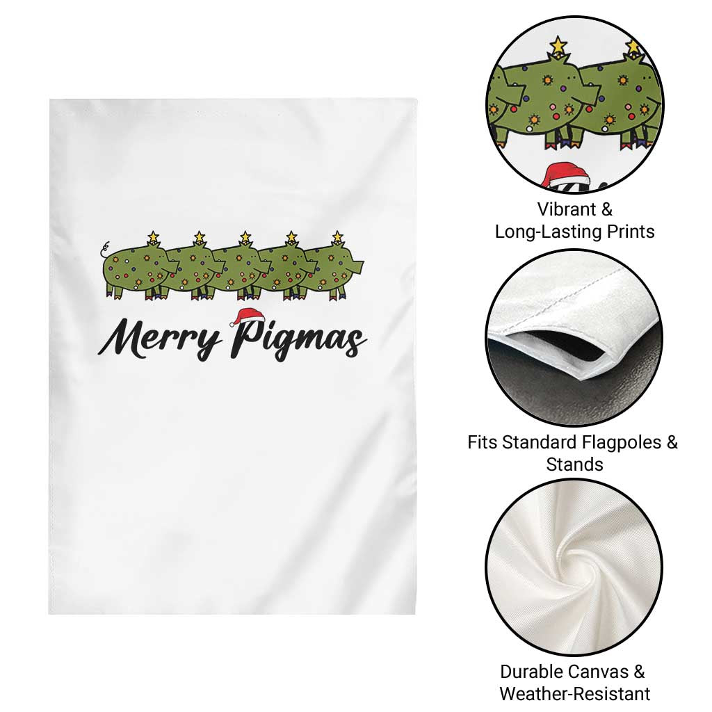 Merry Pigmas Garden Flag Holiday Gift For Pig Lovers TS12 Print Your Wear