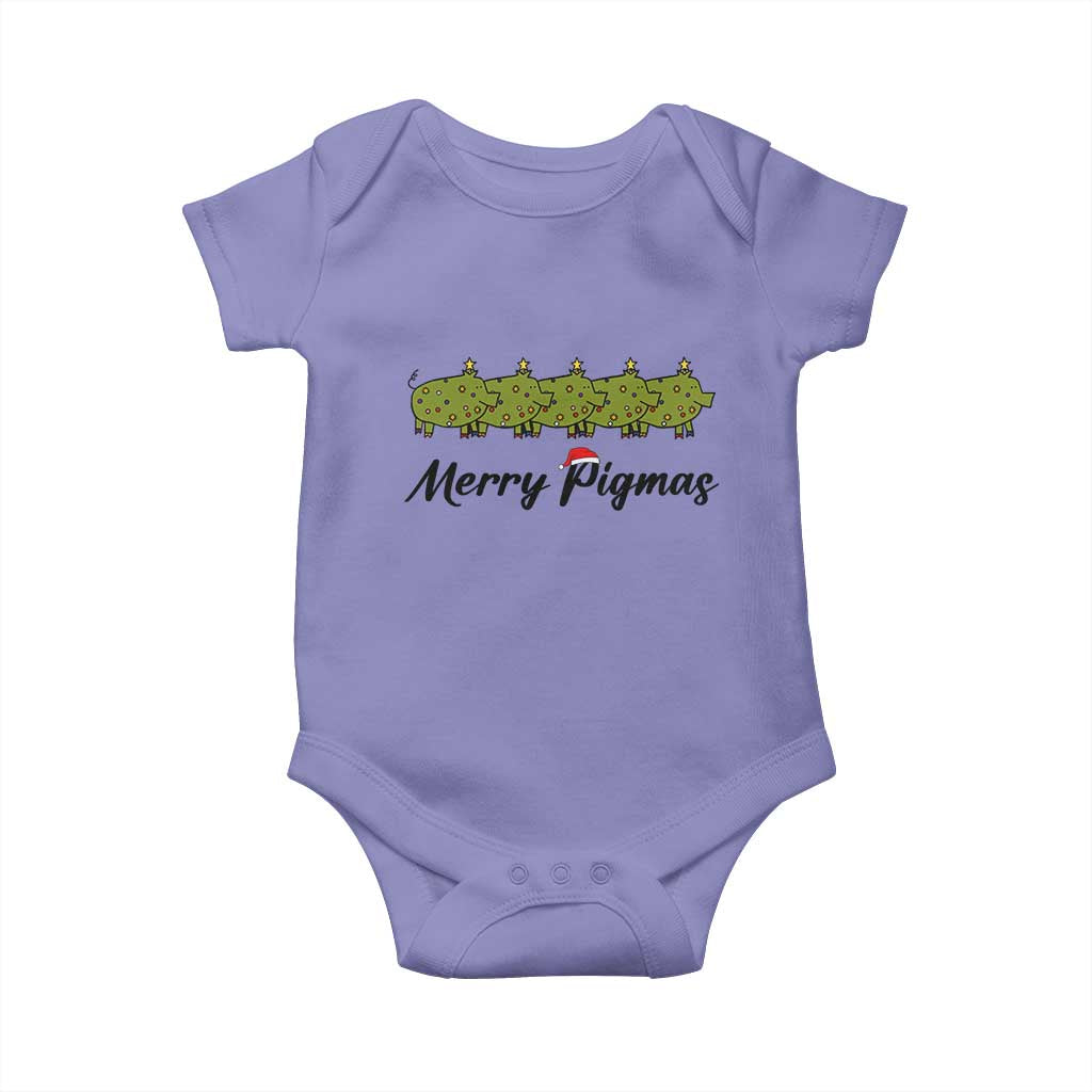 Merry Pigmas Baby Onesie Holiday Gift For Pig Lovers TS12 Violet Print Your Wear