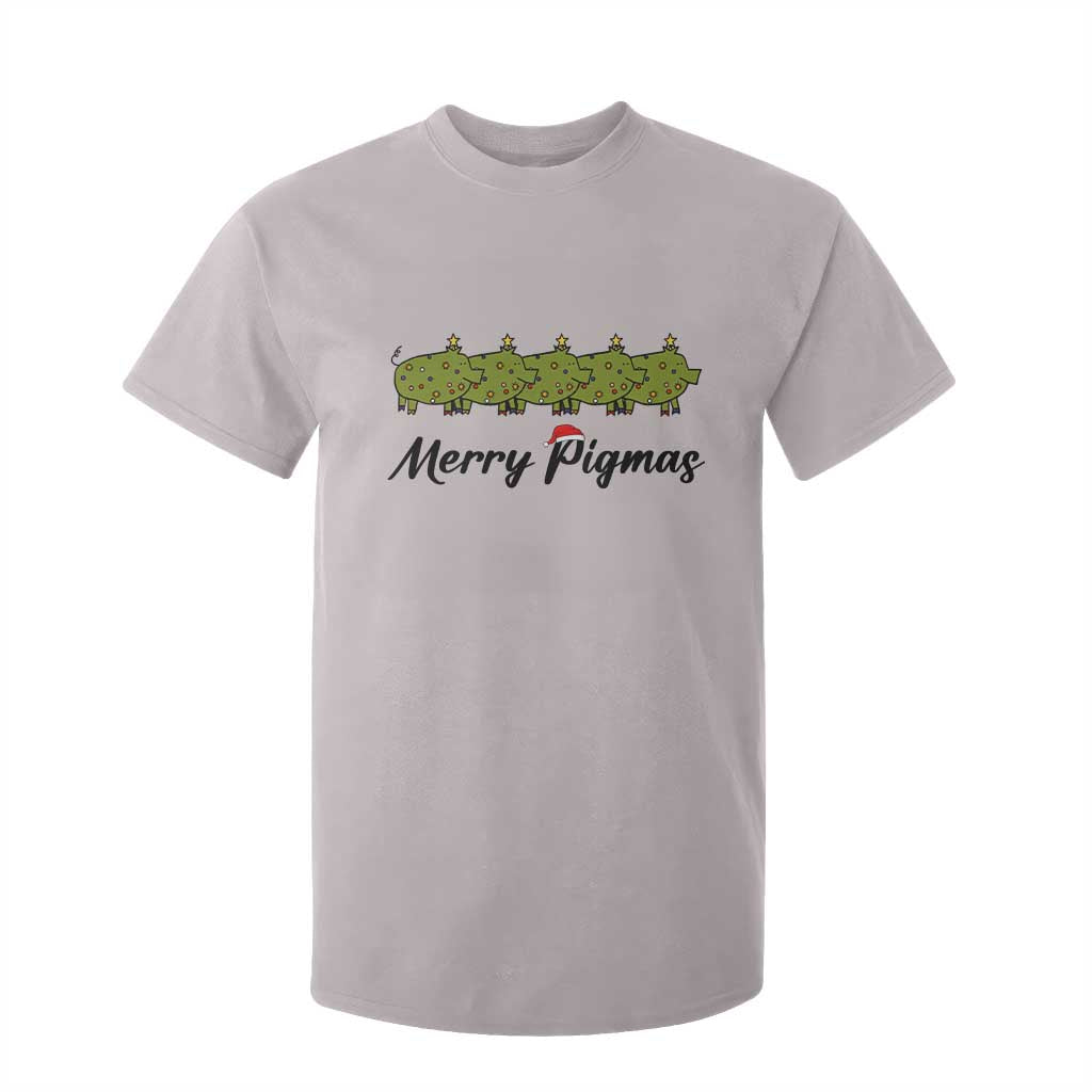 Merry Pigmas T Shirt For Kid Holiday Gift For Pig Lovers TS12 Ice Gray Print Your Wear
