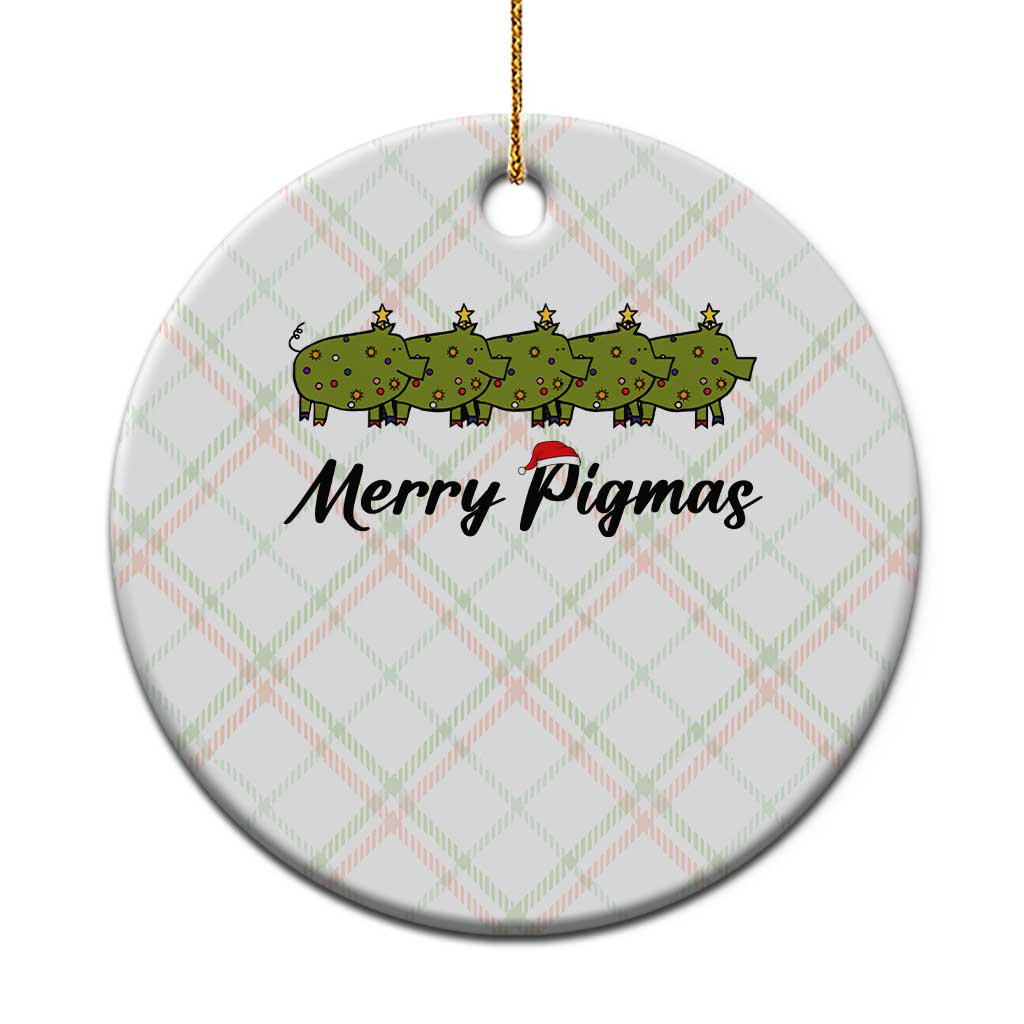 Merry Pigmas Ceramic Ornament Holiday Gift For Pig Lovers TS12 1pc Christmas Plaid Print Your Wear