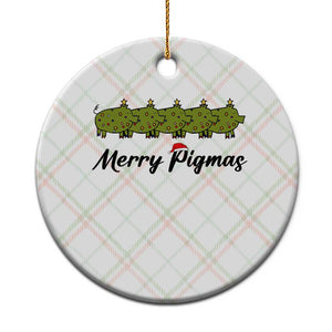 Merry Pigmas Ceramic Ornament Holiday Gift For Pig Lovers TS12 1pc Christmas Plaid Print Your Wear