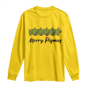 Merry Pigmas Long Sleeve Shirt Holiday Gift For Pig Lovers TS12 Daisy Print Your Wear