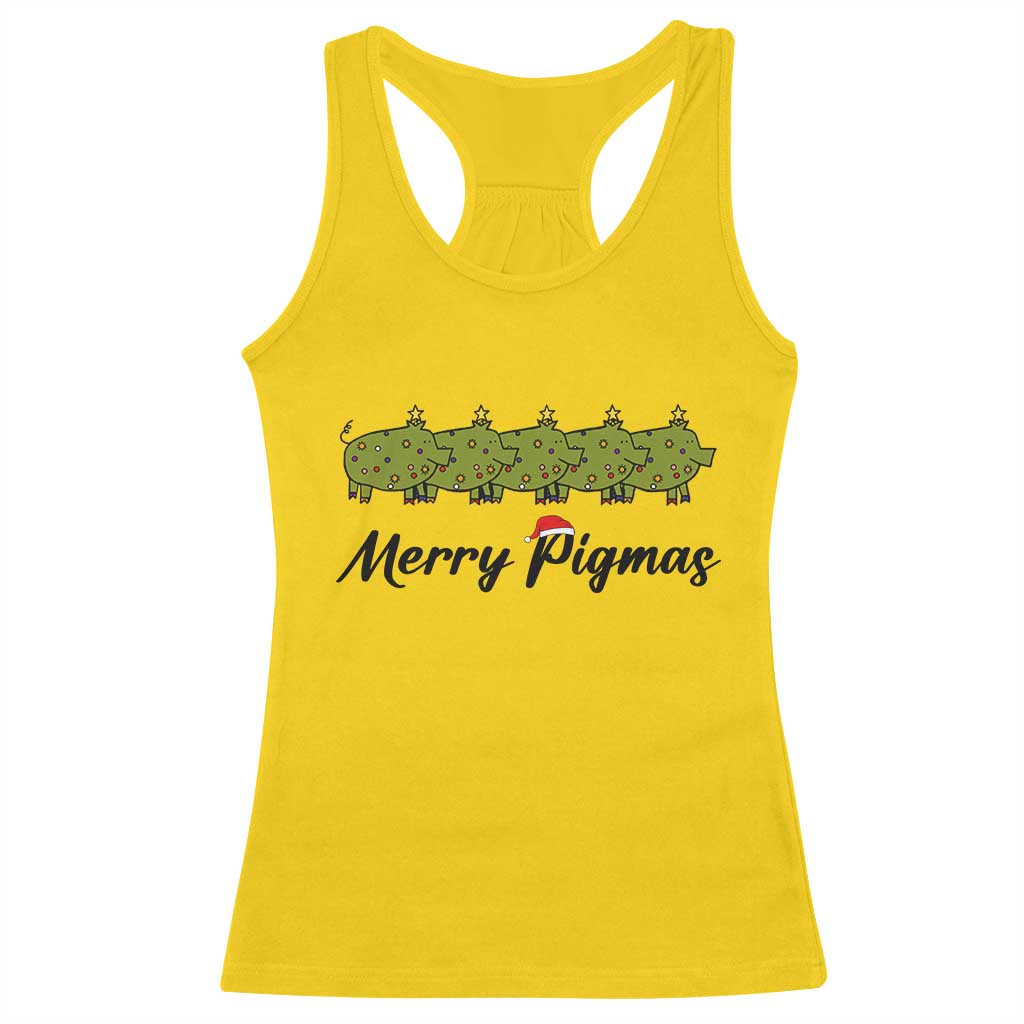 Merry Pigmas Racerback Tank Top Holiday Gift For Pig Lovers TS12 Daisy Print Your Wear