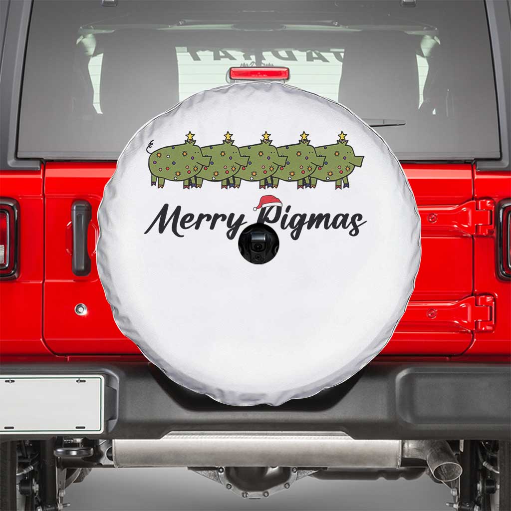 Merry Pigmas Spare Tire Cover Holiday Gift For Pig Lovers TS12 White Print Your Wear