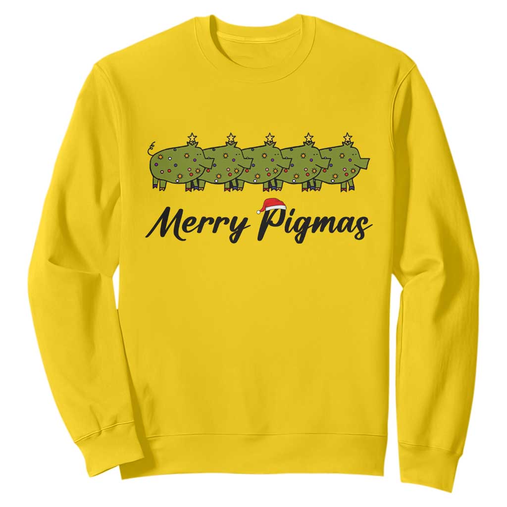 Merry Pigmas Sweatshirt Holiday Gift For Pig Lovers TS12 Daisy Print Your Wear