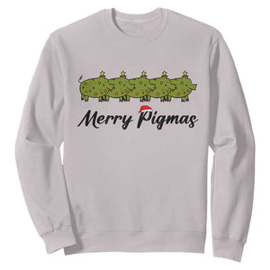 Merry Pigmas Sweatshirt Holiday Gift For Pig Lovers TS12 Ice Gray Print Your Wear