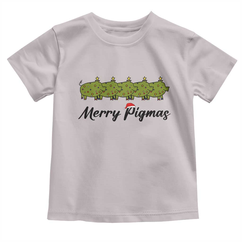 Merry Pigmas Toddler T Shirt Holiday Gift For Pig Lovers TS12 Ice Gray Print Your Wear