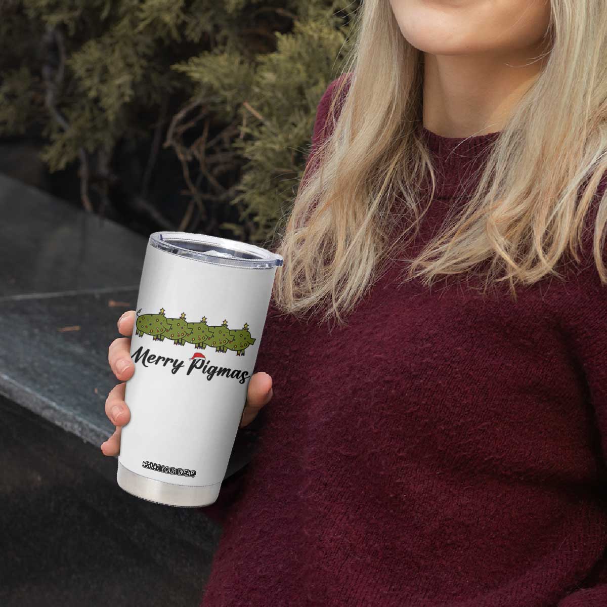 Merry Pigmas Tumbler Cup Holiday Gift For Pig Lovers TS12 Print Your Wear
