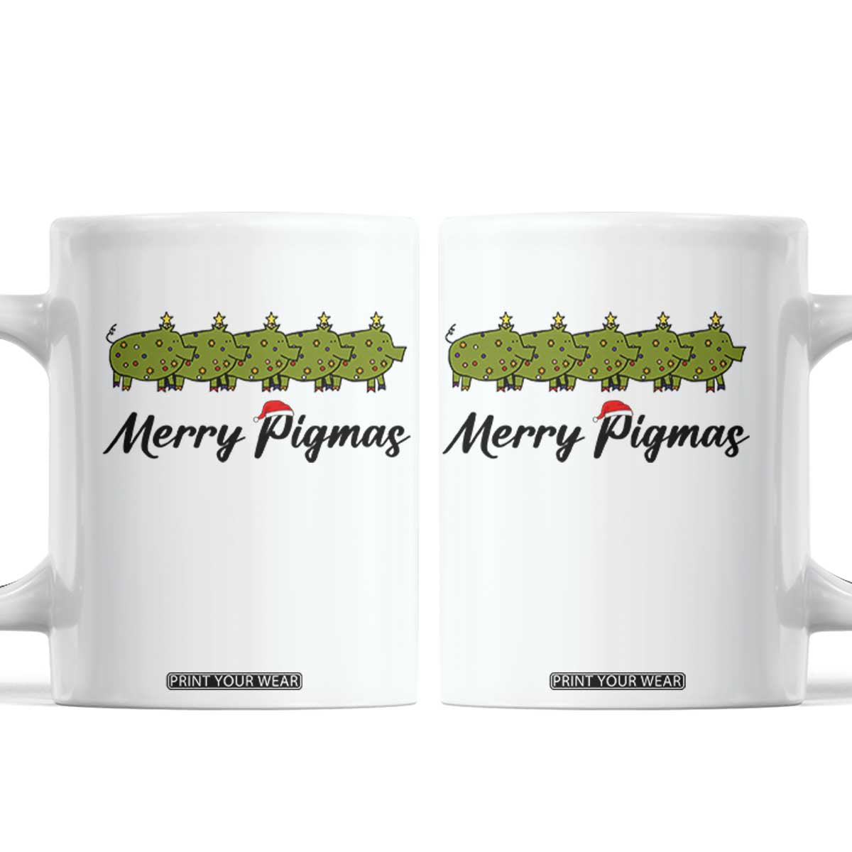 Merry Pigmas Coffee Mug Holiday Gift For Pig Lovers TS12 White Print Your Wear