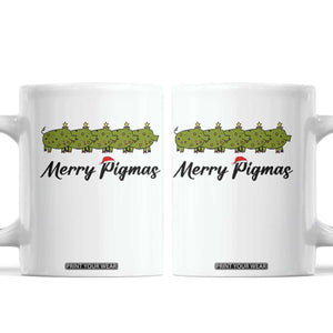 Merry Pigmas Coffee Mug Holiday Gift For Pig Lovers TS12 White Print Your Wear
