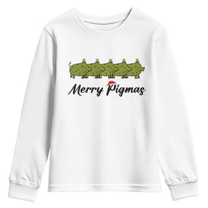 Merry Pigmas Youth Sweatshirt Holiday Gift For Pig Lovers TS12 White Print Your Wear