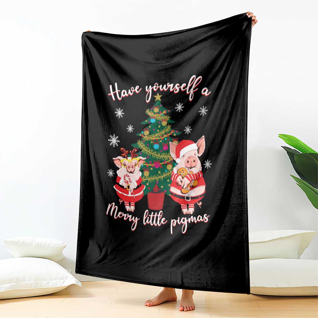 Have Yourself A Merry Little Pigmas Throw Blanket Christmas Pig Lover Farm Life TS12 Print Your Wear