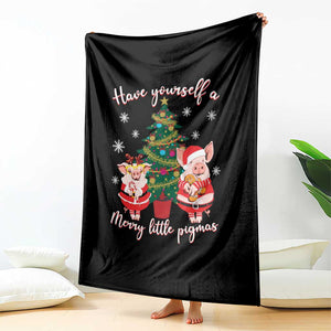 Have Yourself A Merry Little Pigmas Throw Blanket Christmas Pig Lover Farm Life TS12 Print Your Wear