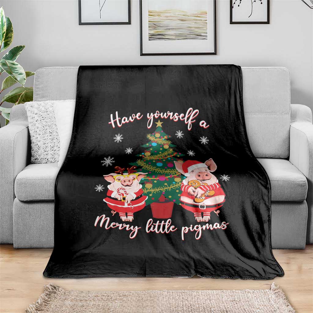 Have Yourself A Merry Little Pigmas Throw Blanket Christmas Pig Lover Farm Life TS12 Print Your Wear
