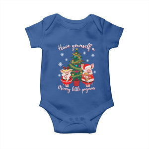 Have Yourself A Merry Little Pigmas Baby Onesie Christmas Pig Lover Farm Life TS12 Royal Blue Print Your Wear