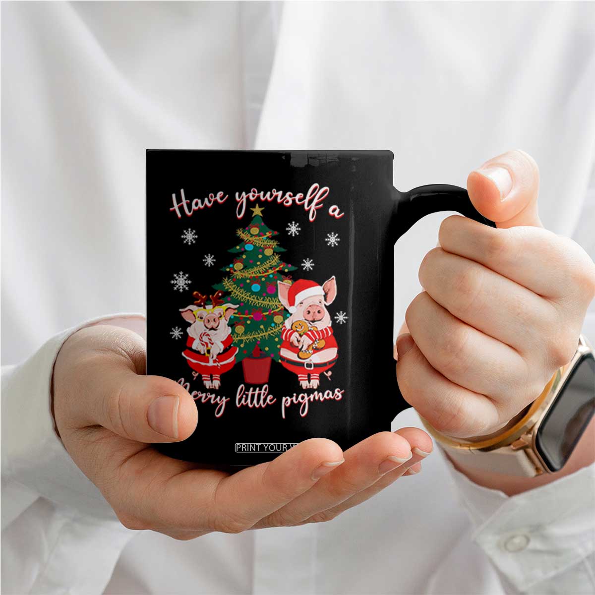Have Yourself A Merry Little Pigmas Coffee Mug Christmas Pig Lover Farm Life TS12 Print Your Wear