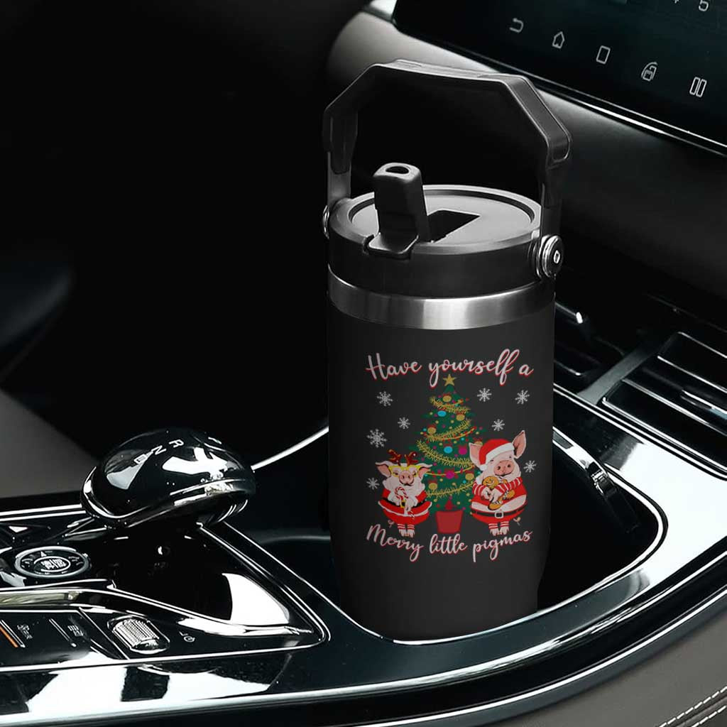 Have Yourself A Merry Little Pigmas Flip Straw Tumbler Christmas Pig Lover Farm Life TS12 Print Your Wear