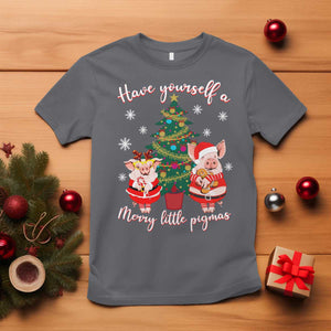 Have Yourself A Merry Little Pigmas T Shirt Christmas Pig Lover Farm Life TS12 Charcoal Print Your Wear