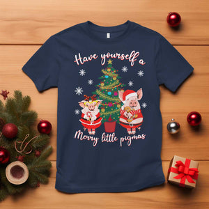 Have Yourself A Merry Little Pigmas T Shirt Christmas Pig Lover Farm Life TS12 Navy Print Your Wear