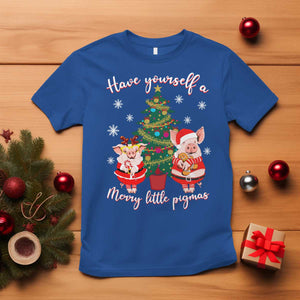 Have Yourself A Merry Little Pigmas T Shirt Christmas Pig Lover Farm Life TS12 Royal Blue Print Your Wear